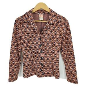Vintage The Red Eye 60s 70s Womens Button Front Shirt Southwest Tribal Size 9